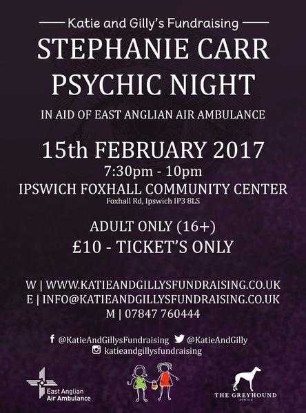 Fundraising Stephanie Carr Psychic Night