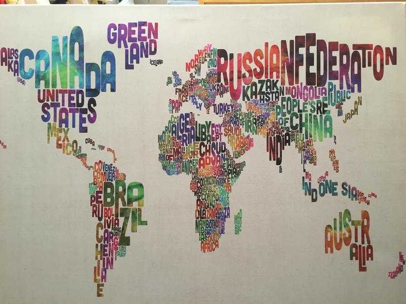 Funky World Map Picture