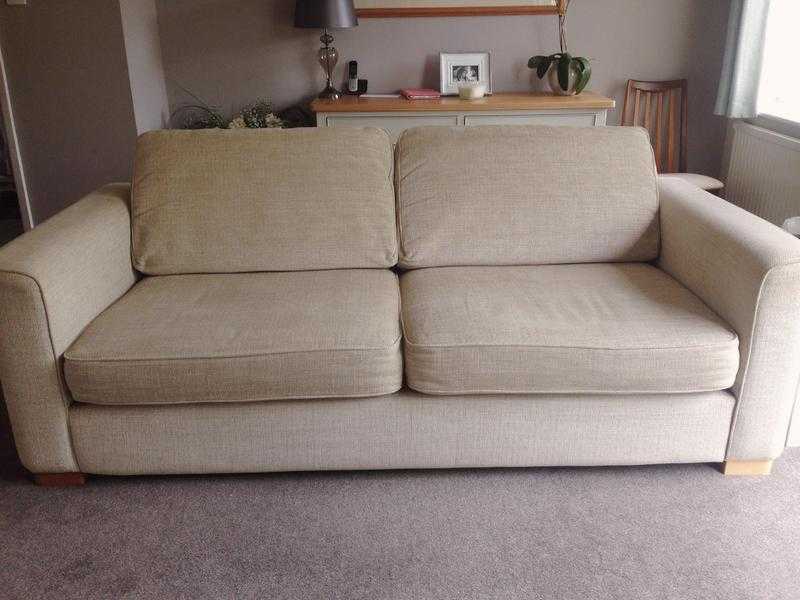 Furniture Village three seater cream sofa Eleanor