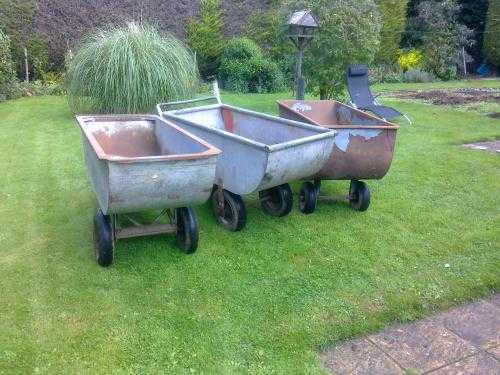 galvanised trolley bowsers x three