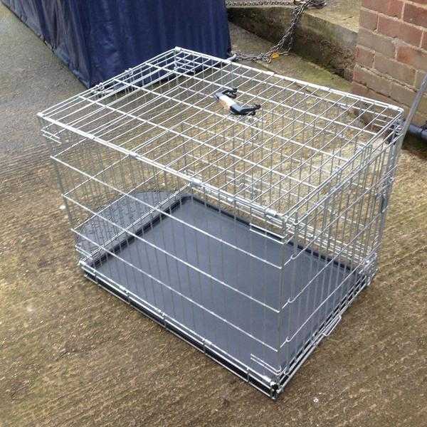 Galvanized dog crate