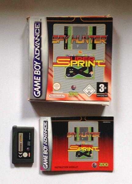 Gameboy Advance Games - Spy Hunter and Super Sprint. Boxed  5