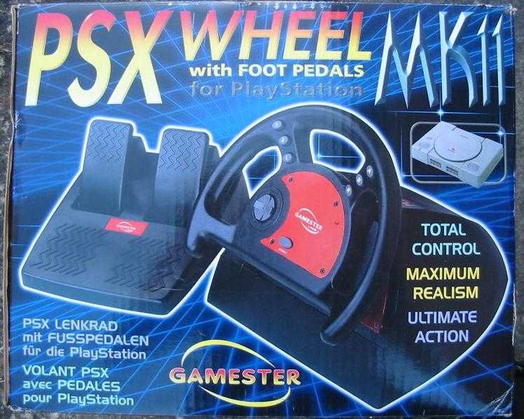 GAMESTER PSX RACING STEERING WHEEL amp PEDALS (MK11) FOR PLAYSTATION 1 (PS1)