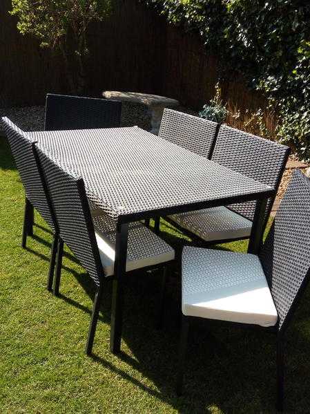 Garden Dining Set Outdoor Rattan Table 6 Chairs Patio Furniture Conservatory Set