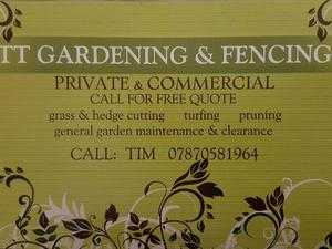Garden services (general maintenance, grass cutting, weeding, pruning, planting)