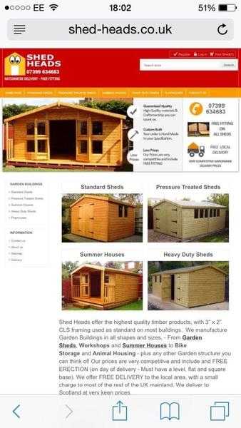 garden sheds made to order any size or spec