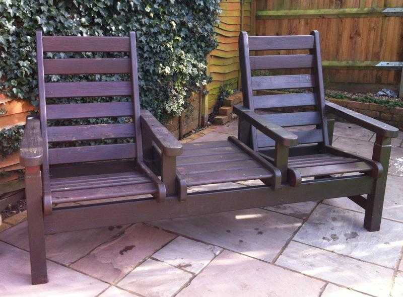 Garden two seater companion bench