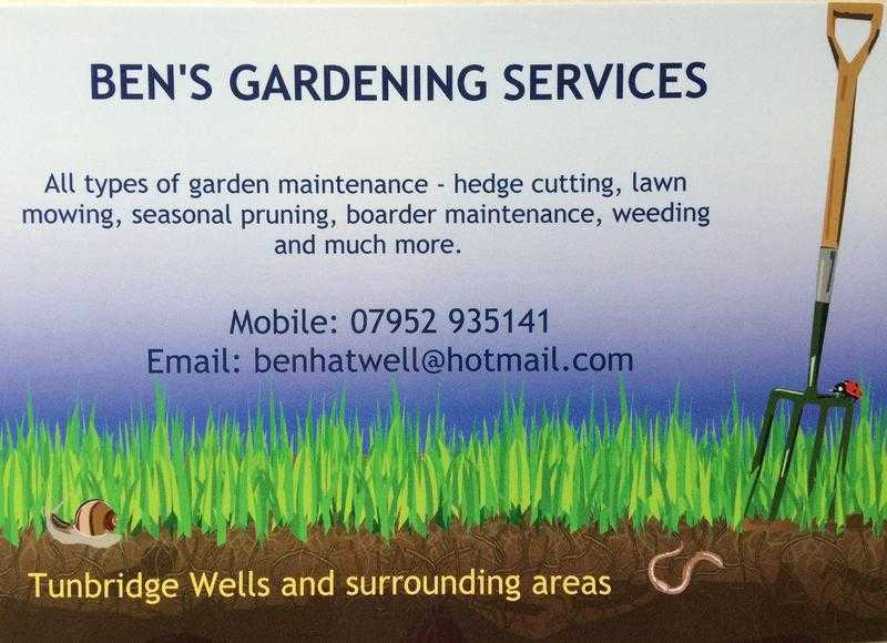 Gardener available ....