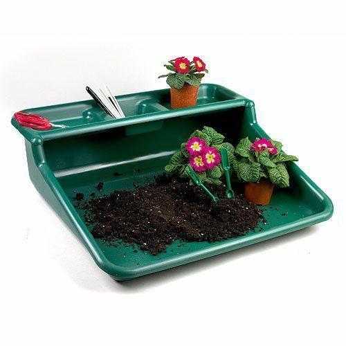 GARLAND LARGE GREEN PLASTIC POTTING TRAY WITH TIDY SHELF