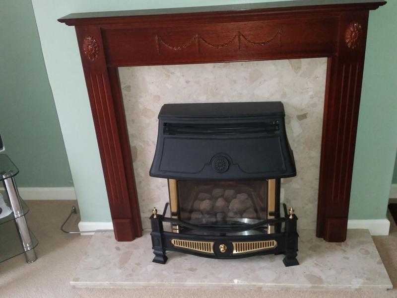 Gas fire and fireplace (will sell separately)