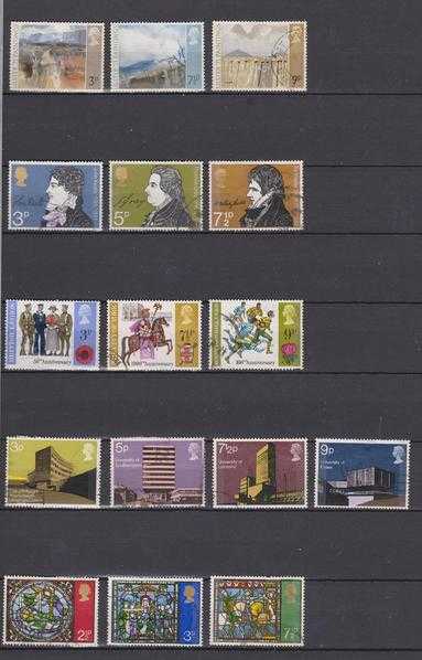 GB - COMMEMORATIVE  STAMPS  COLLECTION  1971 - 1993  COMPLETE