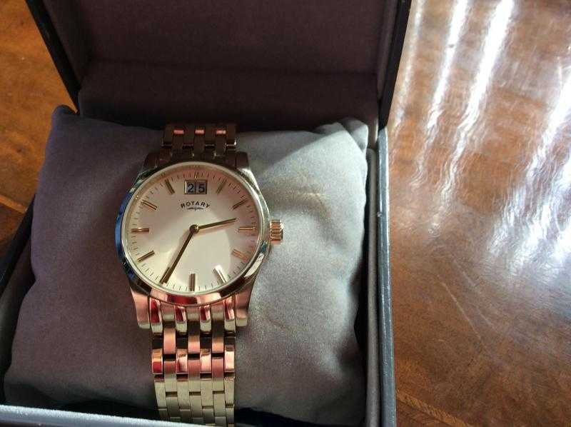 Gents Gold Rotary Date Watch