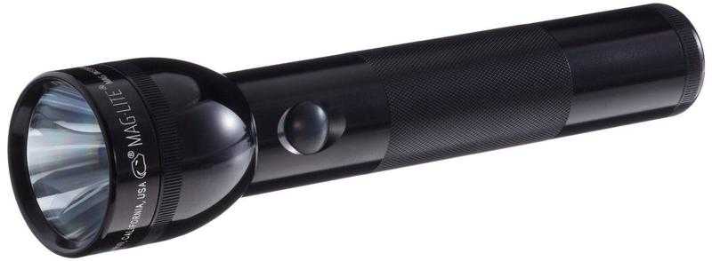 genuine black maglite torch flash light 2D cell