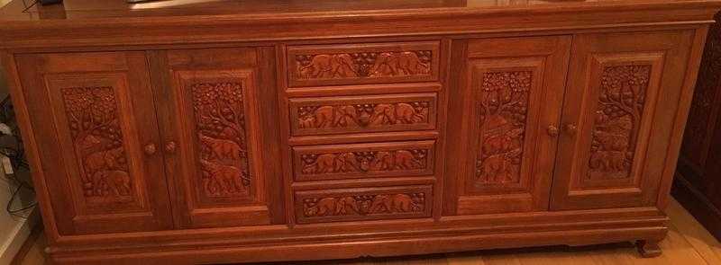 Genuine Hand Carved Thai Sideboard amp Bar Unit