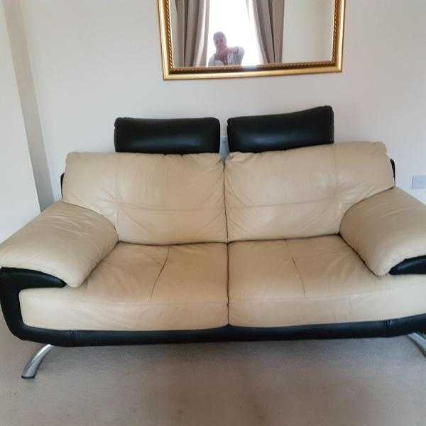 Genuine leather settee