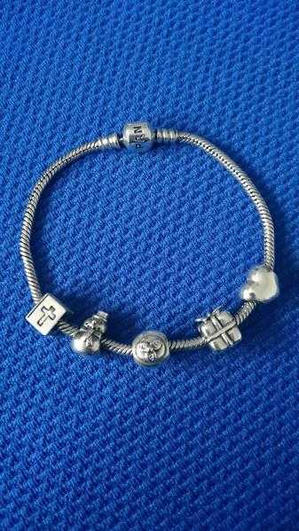 Genuine Pandora Bracelet with Pandora Charms