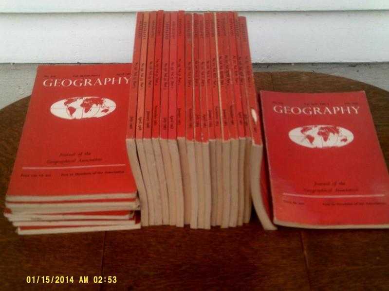 Geography magazines, quarterly from 1959-1968