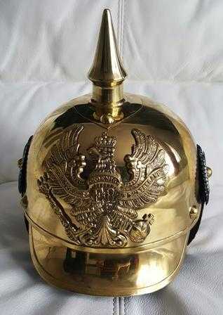 German Leather War Helmet - Gold