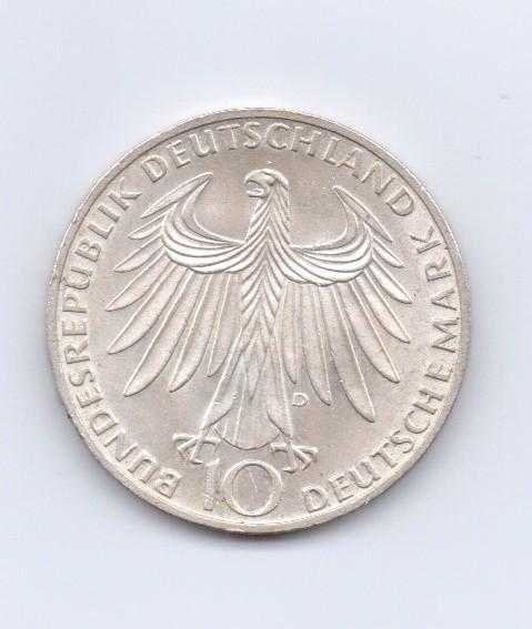 Germany Munich olympics silver 10 marks coin