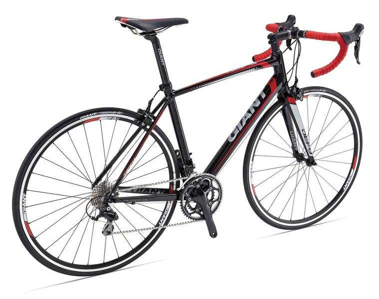 Giant Defy 2014 road bike (blackred) Size L - used once - in excellent condition