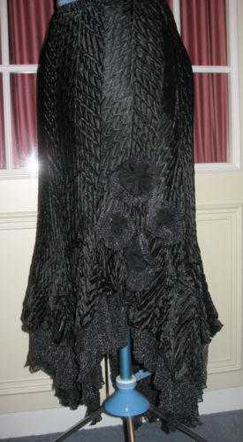 Gina Bacconi Beautiful Designer Gothic Black Evening Skirt SM 12-14