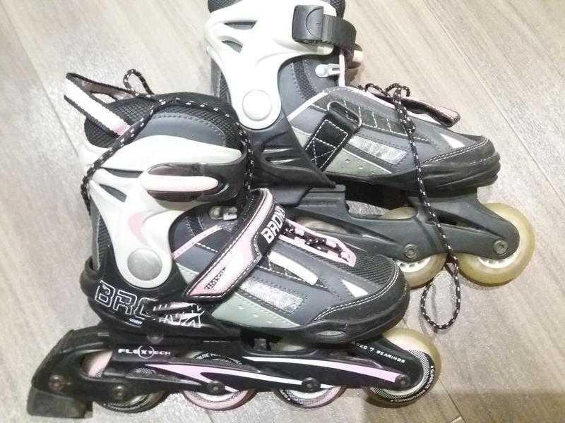 Girls Adjustable Bronx Rollerblades ( Sizes 1 - 4 )