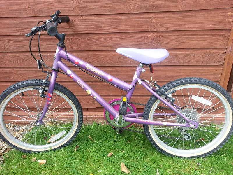 Girls Apollo Purple Mountain Bike - 20quot wheels - suitable for ages 7- 9 years.