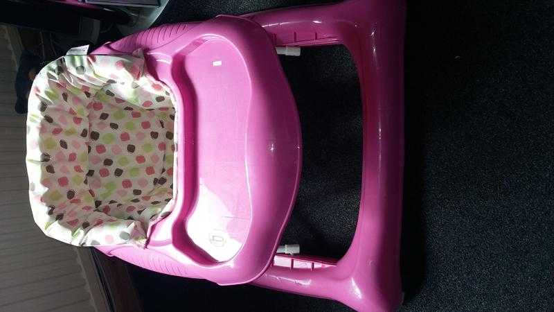 Girls baby walker with detachable musical toy tray