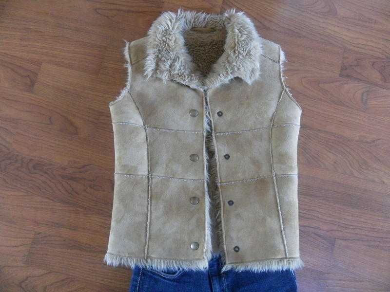 Girls faux fur suede jacket MampS