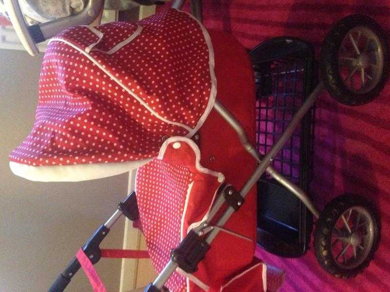 Girls pushchair red colour