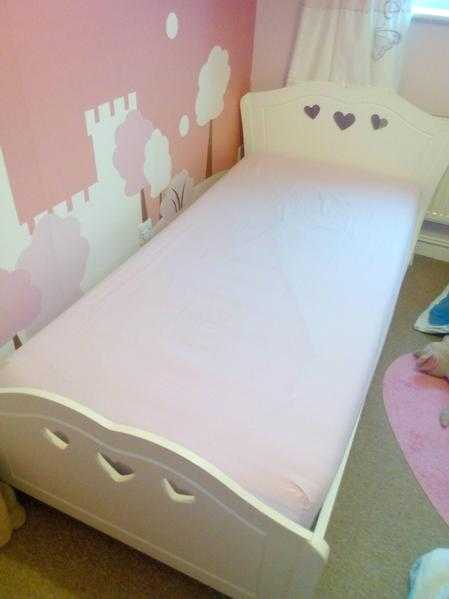 Girls single bed and year old mattress