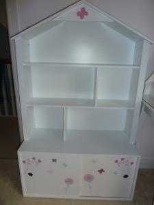 Girls White ShelfCupboard Unit