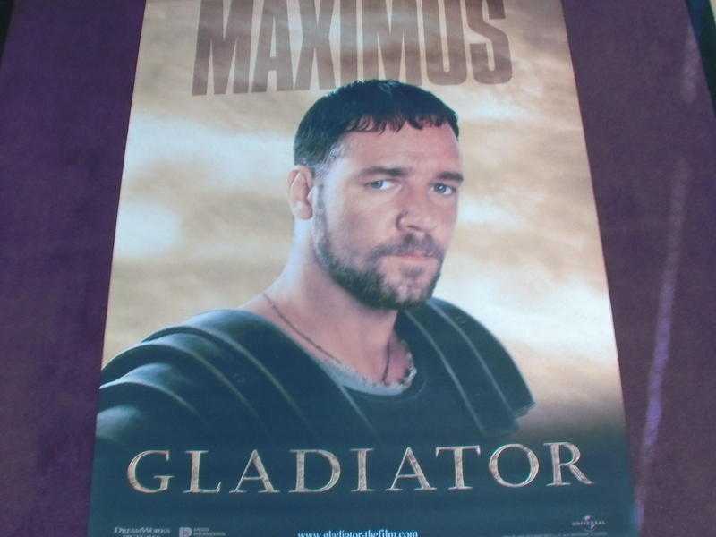 GLADIATOR SET OF 3 CINEMA BANNERS RARE