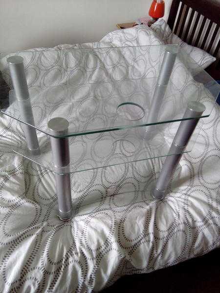 Glass amp Chrome TV stand