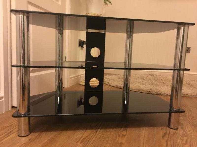 Glass and Chrome TV Stand