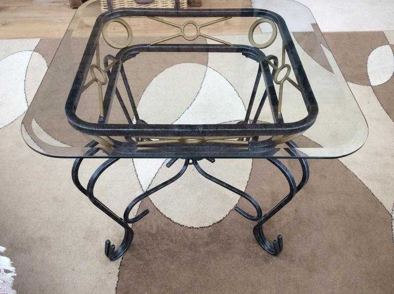 Glass and Metal Table