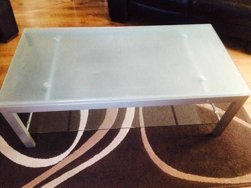 Glass coffee table