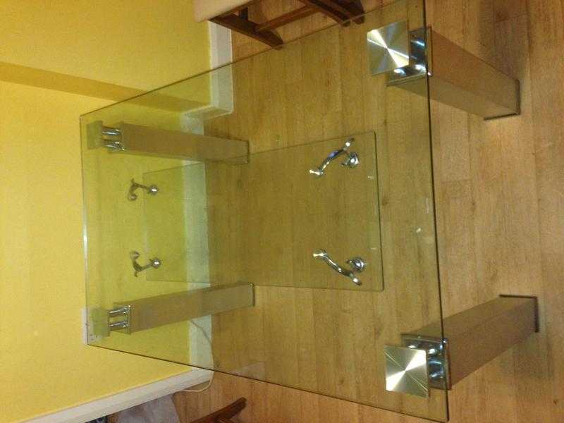 Glass dining table