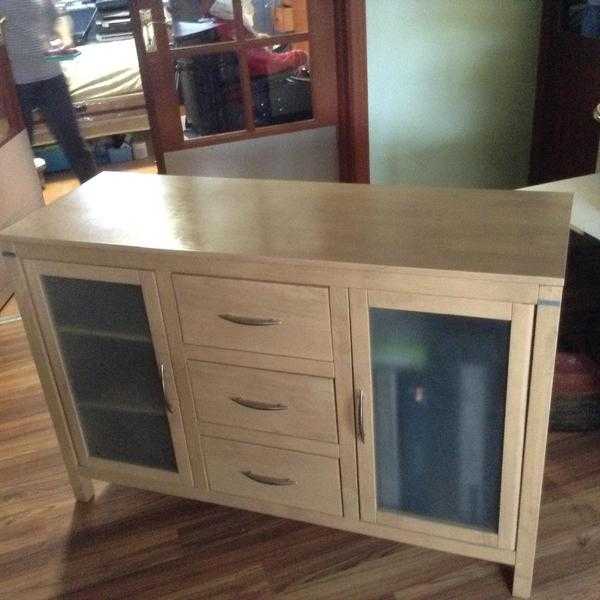 Glass doors sideboard