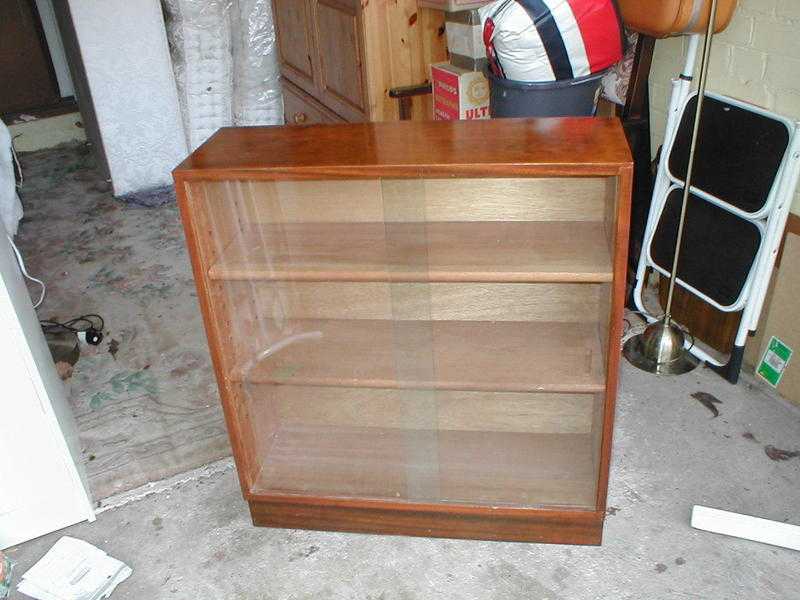 Glass fronted bookcase