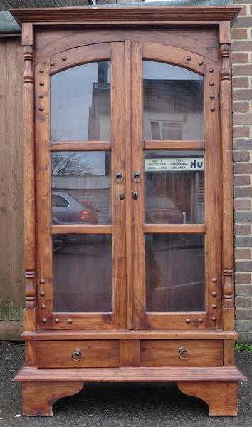 Glass Fronted Sheesham Unit