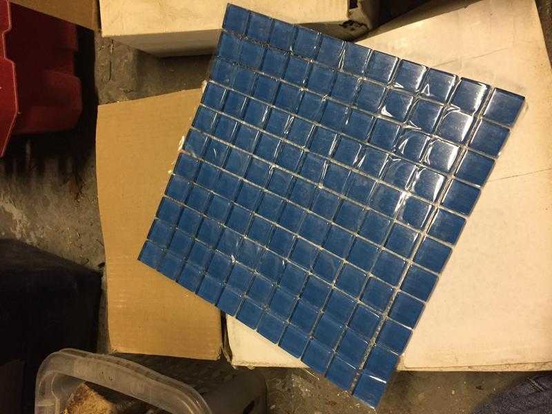 Glass mosaic tiles on backing sheet 2 boxes New