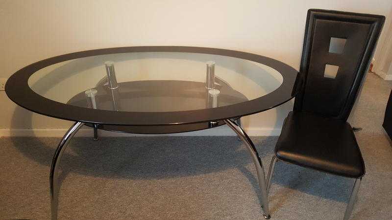 Glass Oval Table amp Chairs