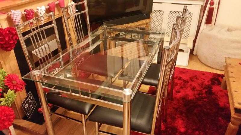 Glass Table amp 4 Chairs