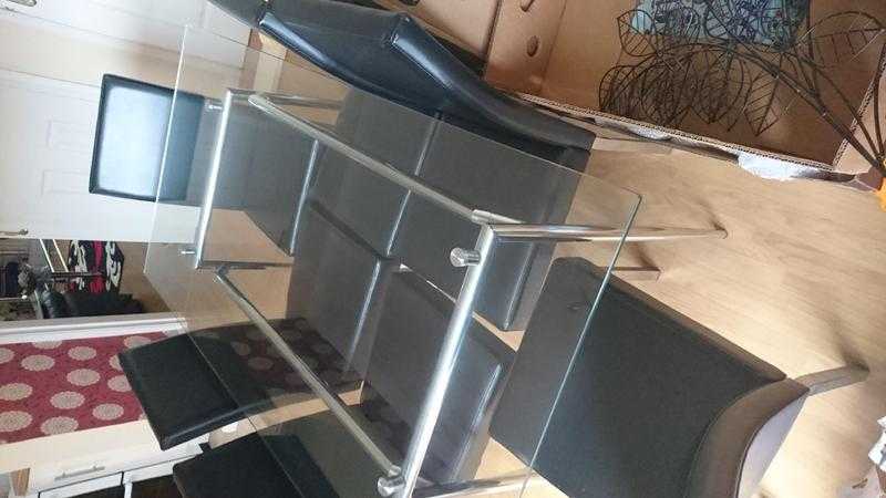 Glass table amp 6 chairs