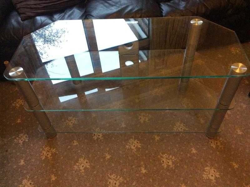 Glass television stand