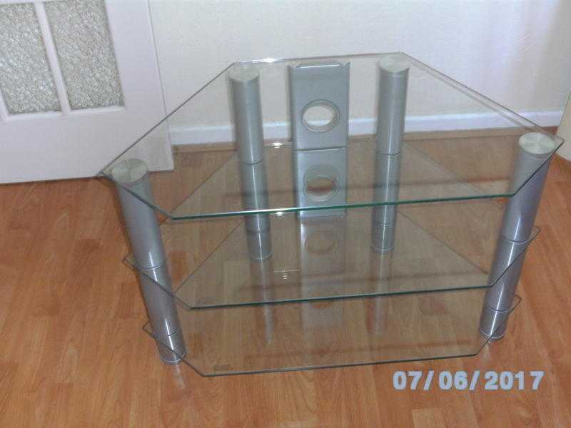 glass television table