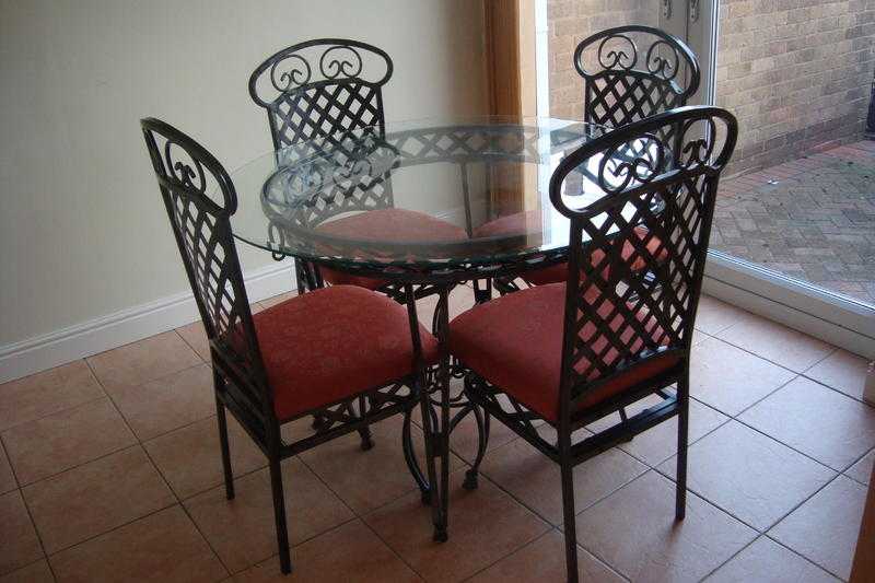 Glass Top Dining Table and 4 chairs