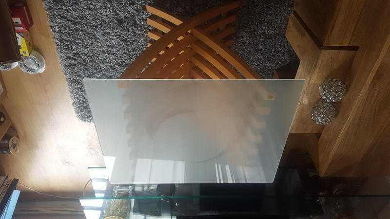 Glass top side table