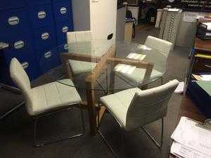 Glass Top Table amp 4 Chairs